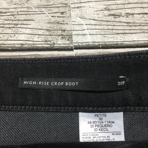 Banana Republic High Rise Crop Boot Jeans Women’s 30P (Inseam 24.5) Black Gray - Picture 9 of 11